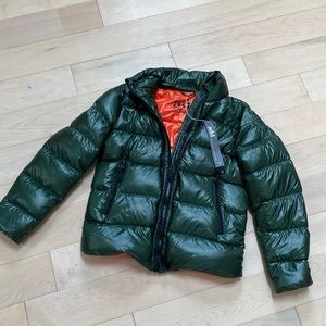 Add down boys green down puffer jacket